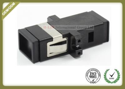 MTRJ SM MM Fiber Optic Cable Adapter  Black Color SC Footprint  ABS Material