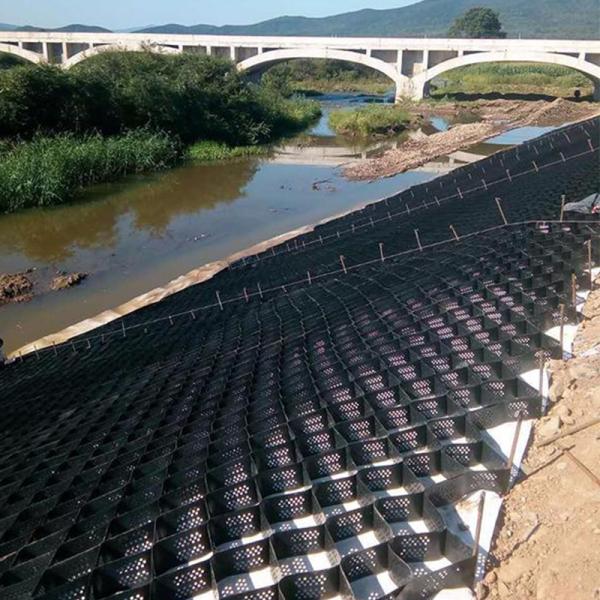 Plastic Geocell Paved Grid Black HDPE Geocell For Soft Basement Reinforcement Gravel Stabilizer Geocell In Road Construction