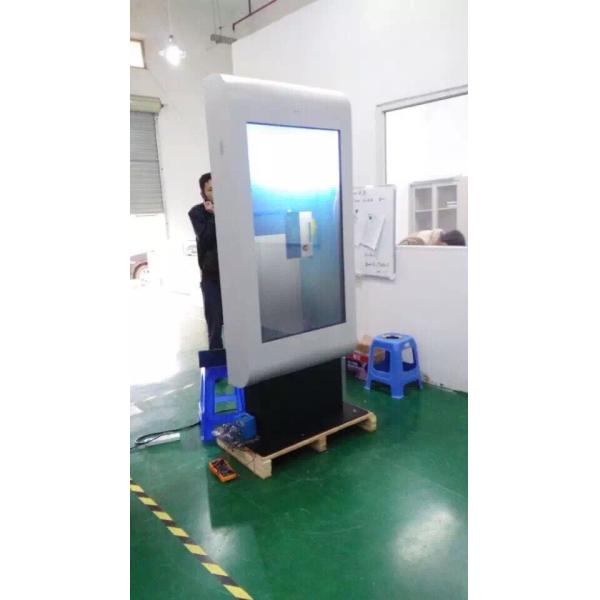 10 Points Infrared Vertical Outdoor Digital Signage Touchscreen 46 Inch For Chain Store