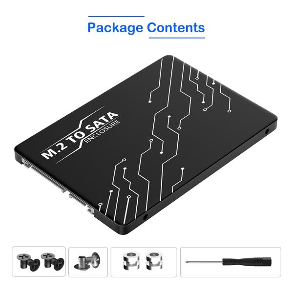 M.2 Key B to SATA III SSD Adapter for 2.5 Inch Enclosure