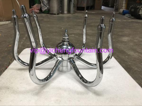 Twist Revolving Effect Pond Fountain Nozzles Brass With Chrome Material