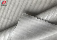 Le tissu brillant de velours de Spandex du polyester 5 de la rayure 95/a balayé le tissu d'ouatine