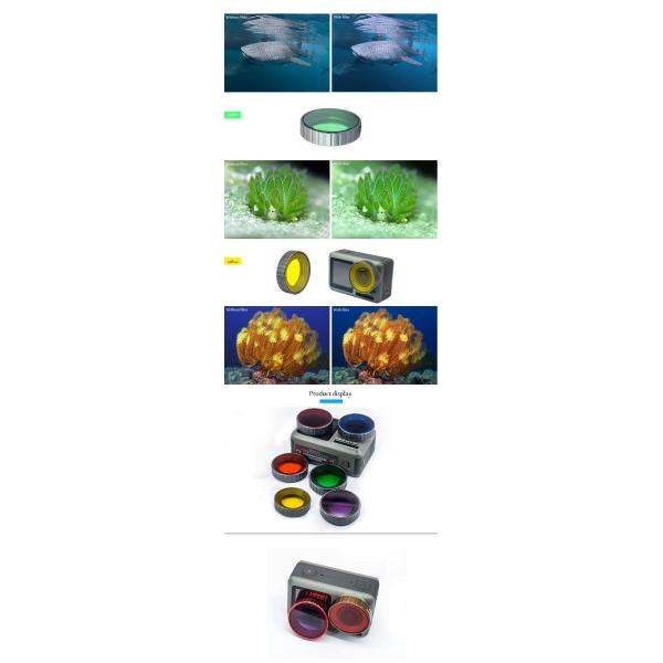 Durable Diving Underwater Filters Drone Camera Filters Sample Available