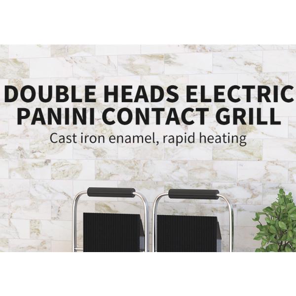 565x370x190мм Электрический контактный гриль Горячая грильная тарелка с двойной грилью