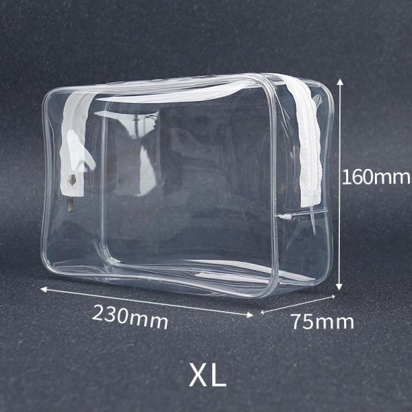 Pvc Zipper Toiletry Cosmetic Bag Custom Size Logo Clear Makeup Bag For Women Fashion Style