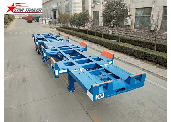 Leaf Spring Terminal Trailer , Semi Trailer Transport Two 20- Foot Containers