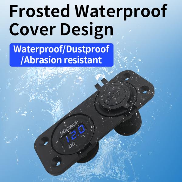 2 In 1 12V -24V Car / Motorcycle USB Charger Dual Usb Port Morfayer