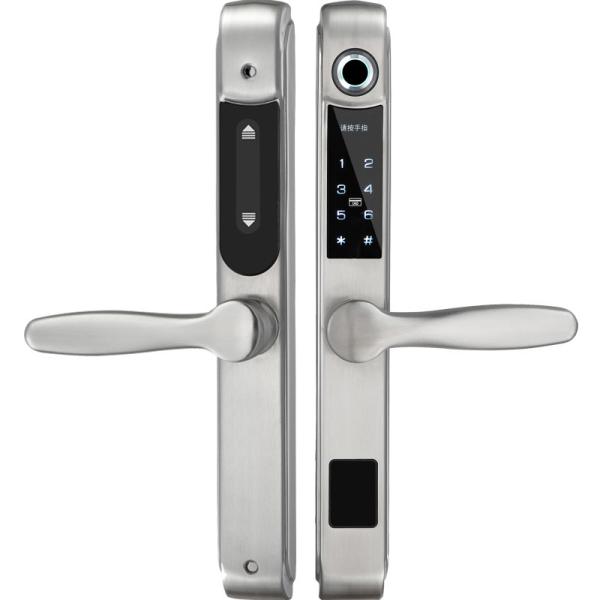 Аккумуляторы ААА Алюминиевая рама Умный отпечаток пальцев дверной замок