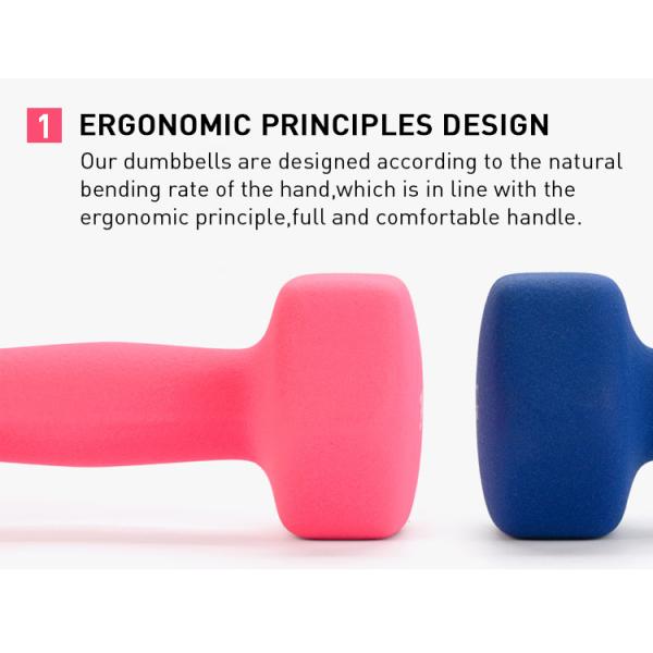 Woman Kids Use Weights Vinyl Coated Dumbbell Set Colorful Design