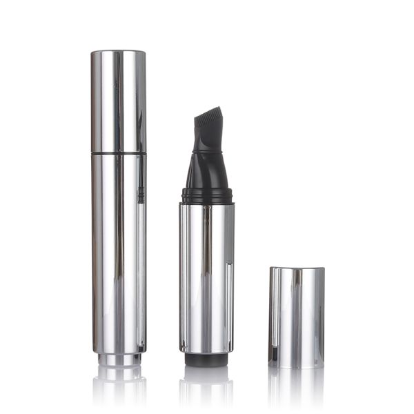 Black Color Airless Skincare Bottle 20ml Plastic Airless Lotion Bottle with Brush Head