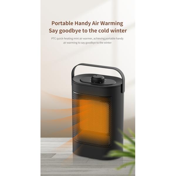 Small Mini Heater Vertical Household Heater ABS Infrared PTC Three Second Heat Heater