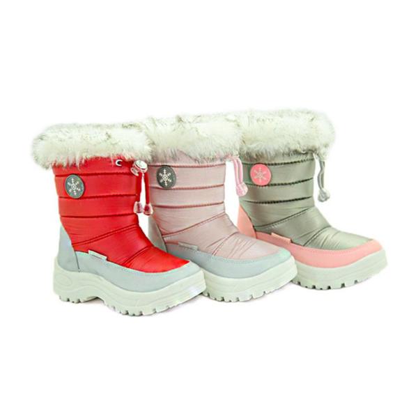 Inverno quente botas de couro genuínas para mulheres antiderrapante