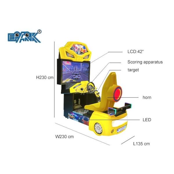 Amusement Arcade Racing Machine Split Second Coin Operated Simulator Game Console