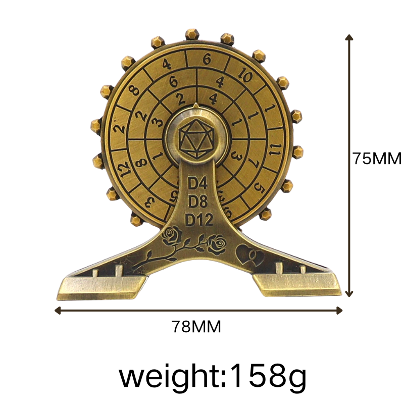 Premium Zinc Alloy Metal Ferris Wheel Dice Spinner with 7-in-1 Dice Functionality and High-Speed Silent Bearing
