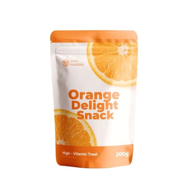 MOQ 100pcs Snack Stand up Pouch Food Grade Resealable Zipper Bag Smell Proof Custom Logo for Vitamin-Rich Fruit Snack Packaging