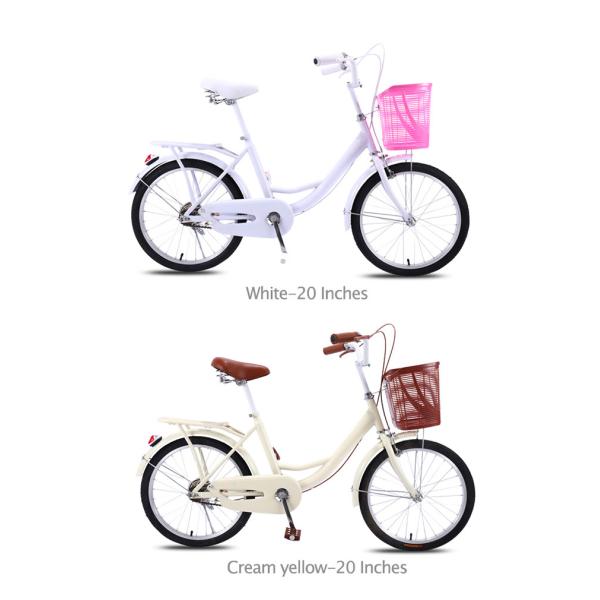 Matériau de cadre en acier au carbone Vélo pour enfants Vélo de ville de 20 pouces 24 pouces pour femme Vélo pour enfants personnalisé Vélo de loisirs rétro OEM