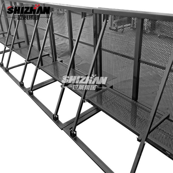 barrière de contrôle des foules de concert du noir 6061-T6 avec 2mm Mesh Thickness