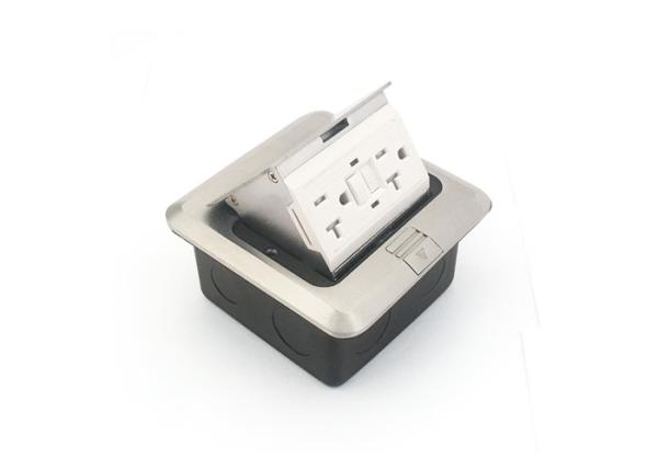 Damped Double Floor Socket 20A 125V 60Hz Recessed Electrical Floor Plugs