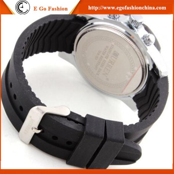 Top Quality Factory Price Curren Watch 8163 Rubber Band Stainless Steel Back Quartz Watch