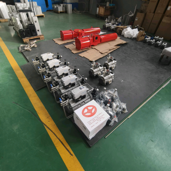Stainless Steel 316 Pneumatic Ball Valve With rack and pinion rotary Actuator