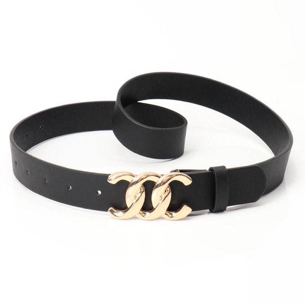New Fashionable Thin Belt Multi-Color Women's Belts Twisted Gold Buckle Ladies Belt Faux Leather Adjustable for Jeans Dresses
