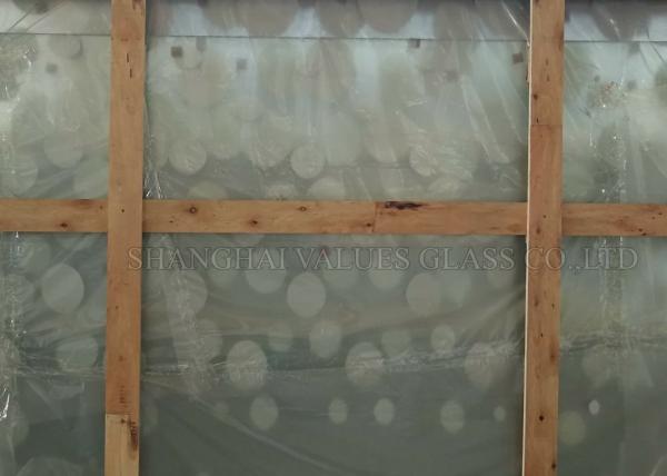 19mm Outdoor Tempered Laminated Printed Glass Grinded Edge