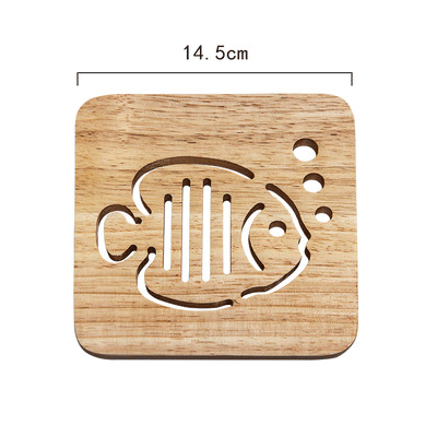 Square Round Tree Trivets Holder Luxury Design Style Wooden Heat Resistant Pads