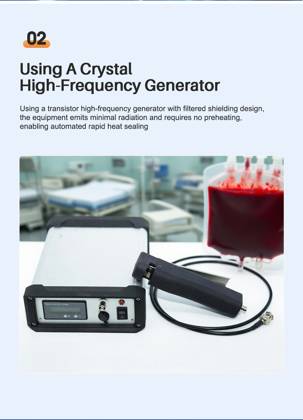 CenLee CLHS1 Rechargeable Blood Bag Tube Sealer With Handle Storage Bag Portable Tube Heat Sealer Outdoor Medical Supplies