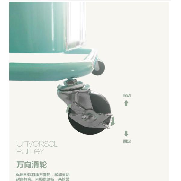 Anti Abrasion Three Tier Storage Trolley , H74cm Bathroom Storage Trolley