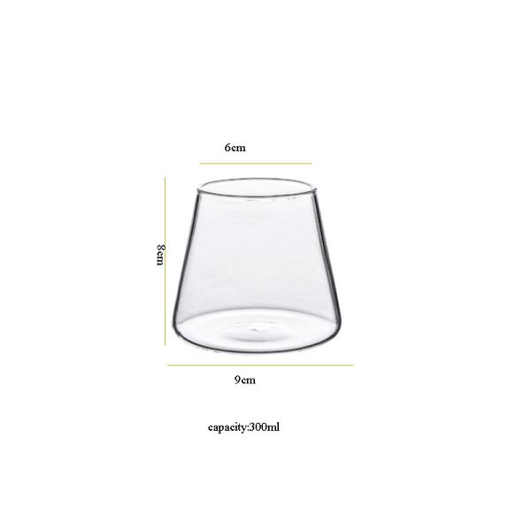 Transparent 450ML Single Wall Glass Cup Customized Color For Milk Coffee Juice