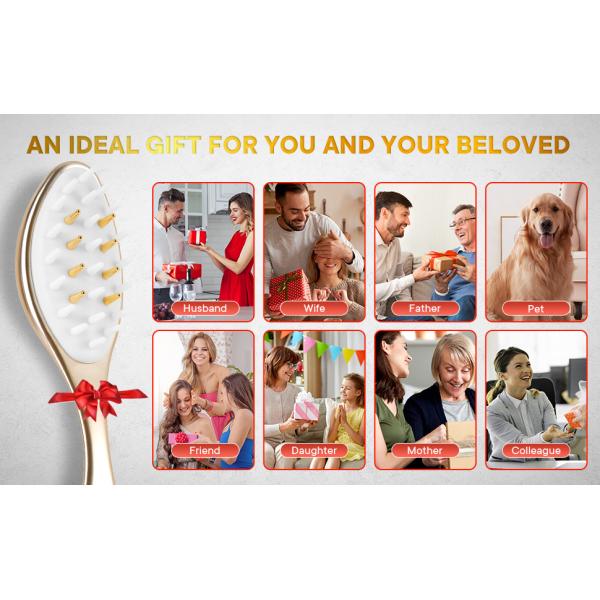 Peigne de coiffure à micro-courant 5V 1A rechargeable à LED