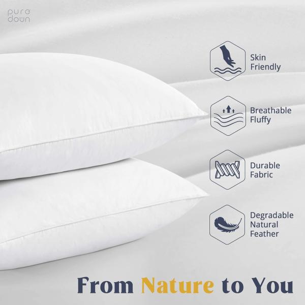 Luxurious Feathers and Down White Pillow Inserts for a Cozy Home Decor Sofa Cushion