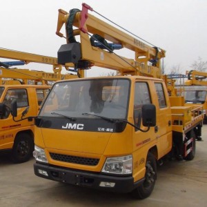 Jmc 4X2 6 Wheeler Overhead Working Truck , Aerial Work Platform Manlift Bucket Truck