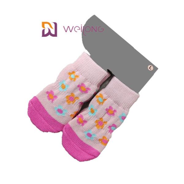 Выскальзывание любимца анти- вяжет носки Socks&Cat собаки с резиновым протектором лапки подкрепления