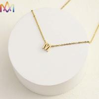 Ningún collar grabado para mujer del alfabeto alérgico de la inicial