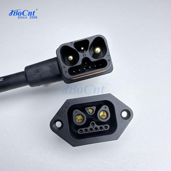 Compact Lithium Battery Power Connector 2+1+7P 40A EV Battery Connector
