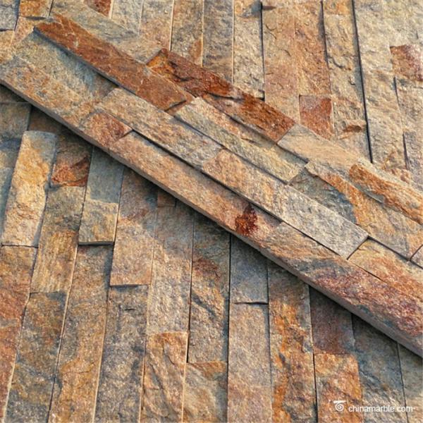Natural Stone Cement Backed Stone 3D Decoration Wall Panel Corrosion Resistant