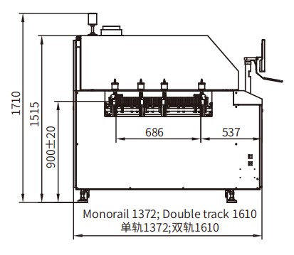 Длина нагрева печи 2950мм оплавления серии СЭ высокой тепловой энергии