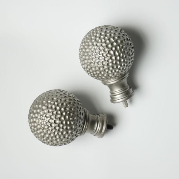 300MM Length Iron Pipe Style Curtain Rods Resin Finials