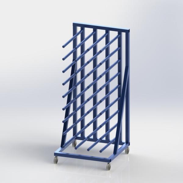 5FT Length Vinyl Rolling Industrial Display Stands , Heavy - Duty Display Stands