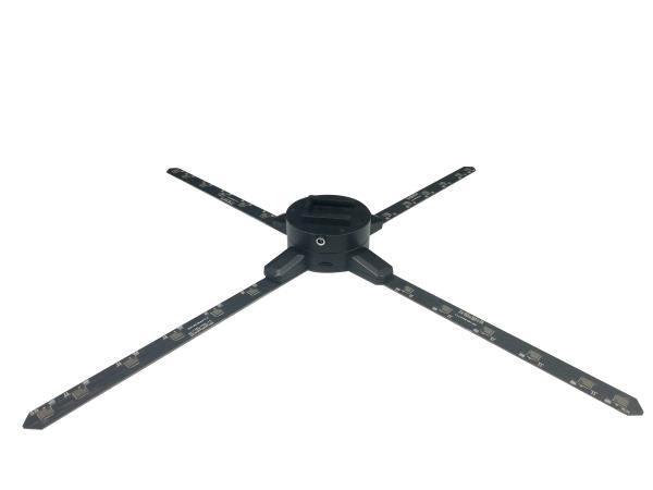 4 Blades 65cm 2000cd 3D Advertising Fan With Cover Protection