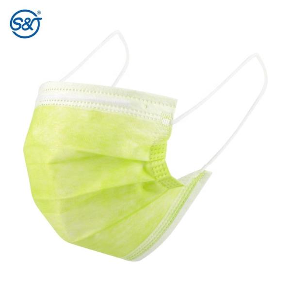 Wholesale non-woven 3 layers disposable ear loop custom color mask black pink colorful surgical face mask