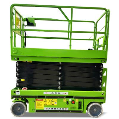 4m 10m 12m Mobile Hydraulic Table Lift Diesel Engine Drive Single Person Scissor Lift For Rough Terrain