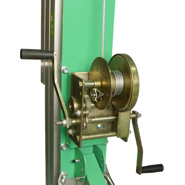 BS01 Balanced Counterweight Manual Hand Winch Crane 150kg, Mobile Floor Crane with Counterweight & Swivel Hook, for Warehouse Workshop Construction