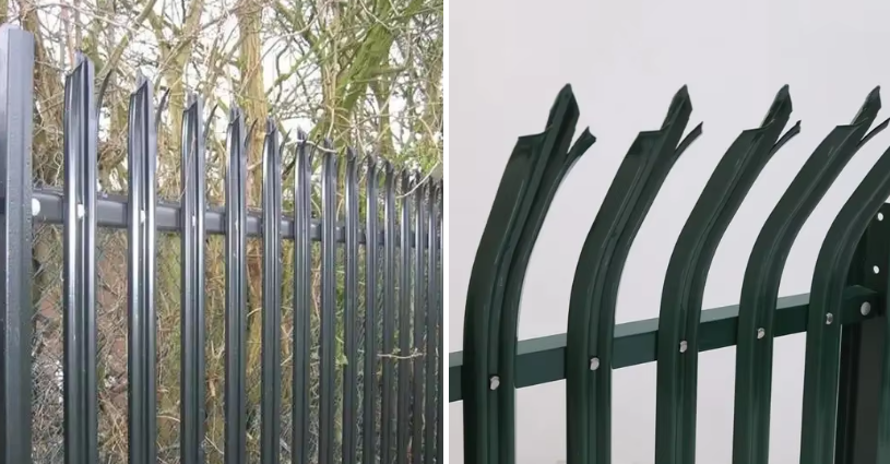 Powder Coated Steel Palisade Fence W Pale For Construction Site