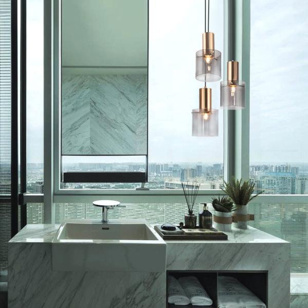 Modern Glass Pendant Lamp Led Hanging Light Living Dining Bedroom Bedside Bar Decor Minimalist designer lamp（WH-GP-90）