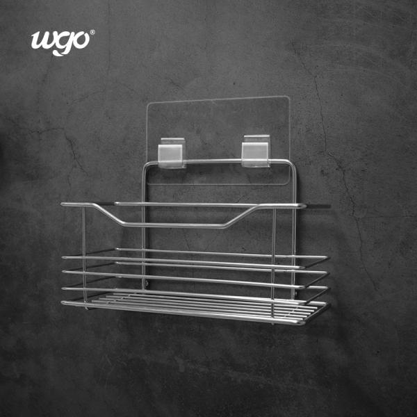 SS201 Wall Mounted Shower Basket Organizer 10kg Loading Kitchen Wall Rack