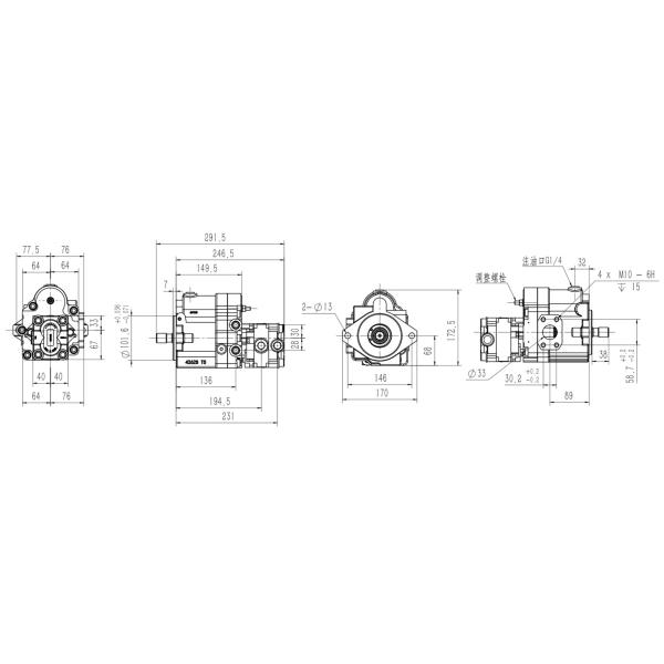 Small Excavator Hydraulic Pump Portable PVD-0B-24P Stable And Reliable