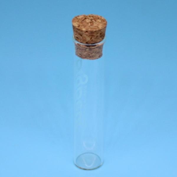Tubo de ensaio de vidro com o bujão da cortiça para o equipamento de laboratório