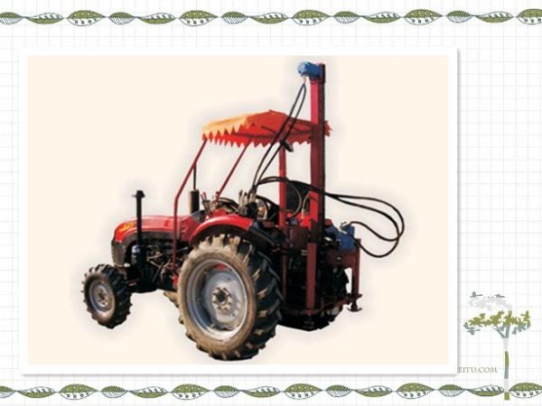 Tractor drilling rig agricultural soil area